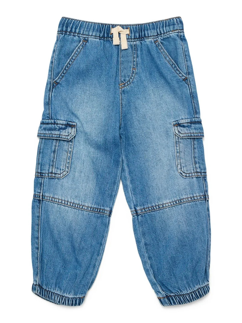 Wonder Nation Baby and Toddler Boys Cotton Cargo Jogger Pants, Sizes 12M-5T | Walmart (US)