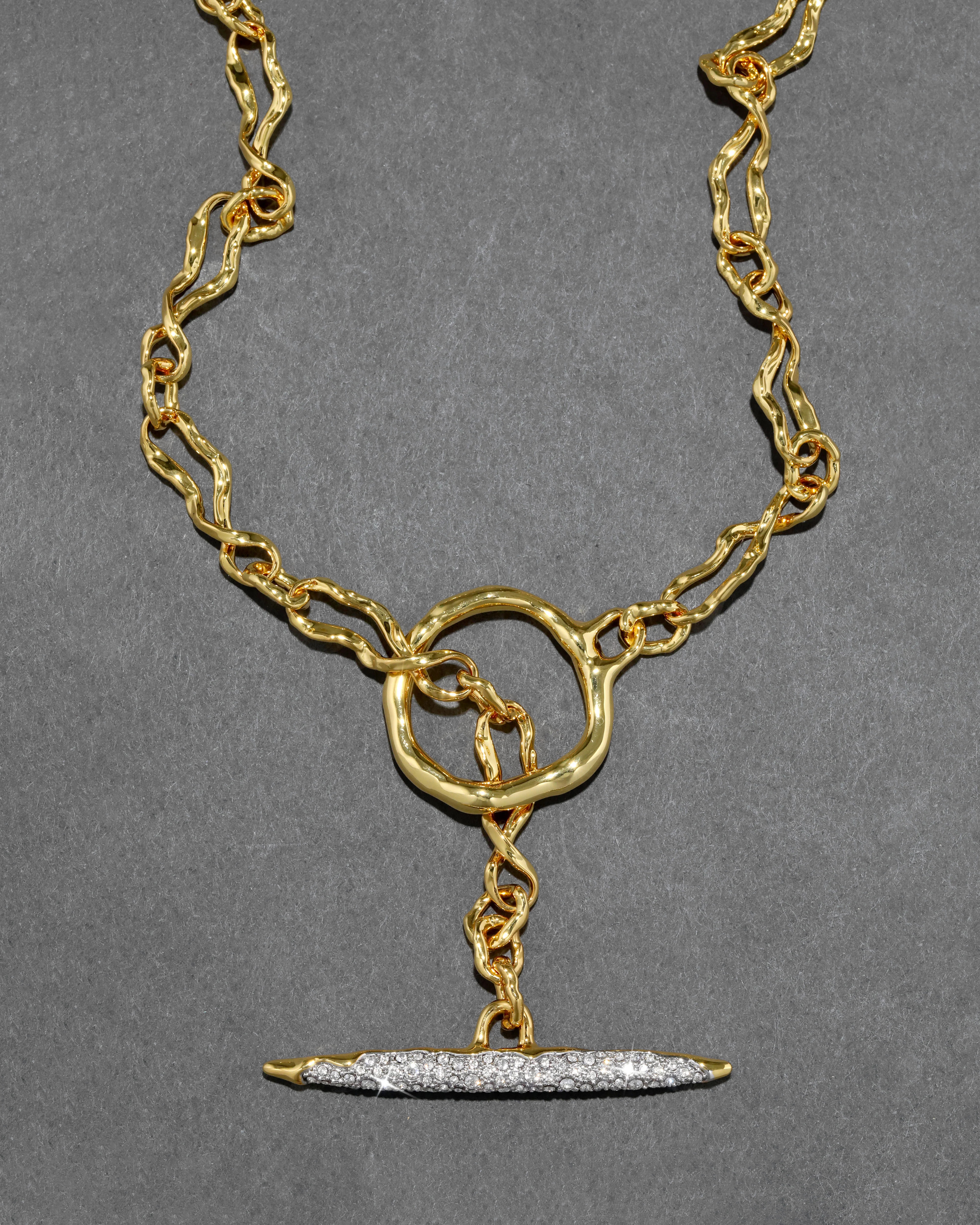 Solanales Gold Crystal Toggle Necklace | Alexis Bittar | Alexis Bittar