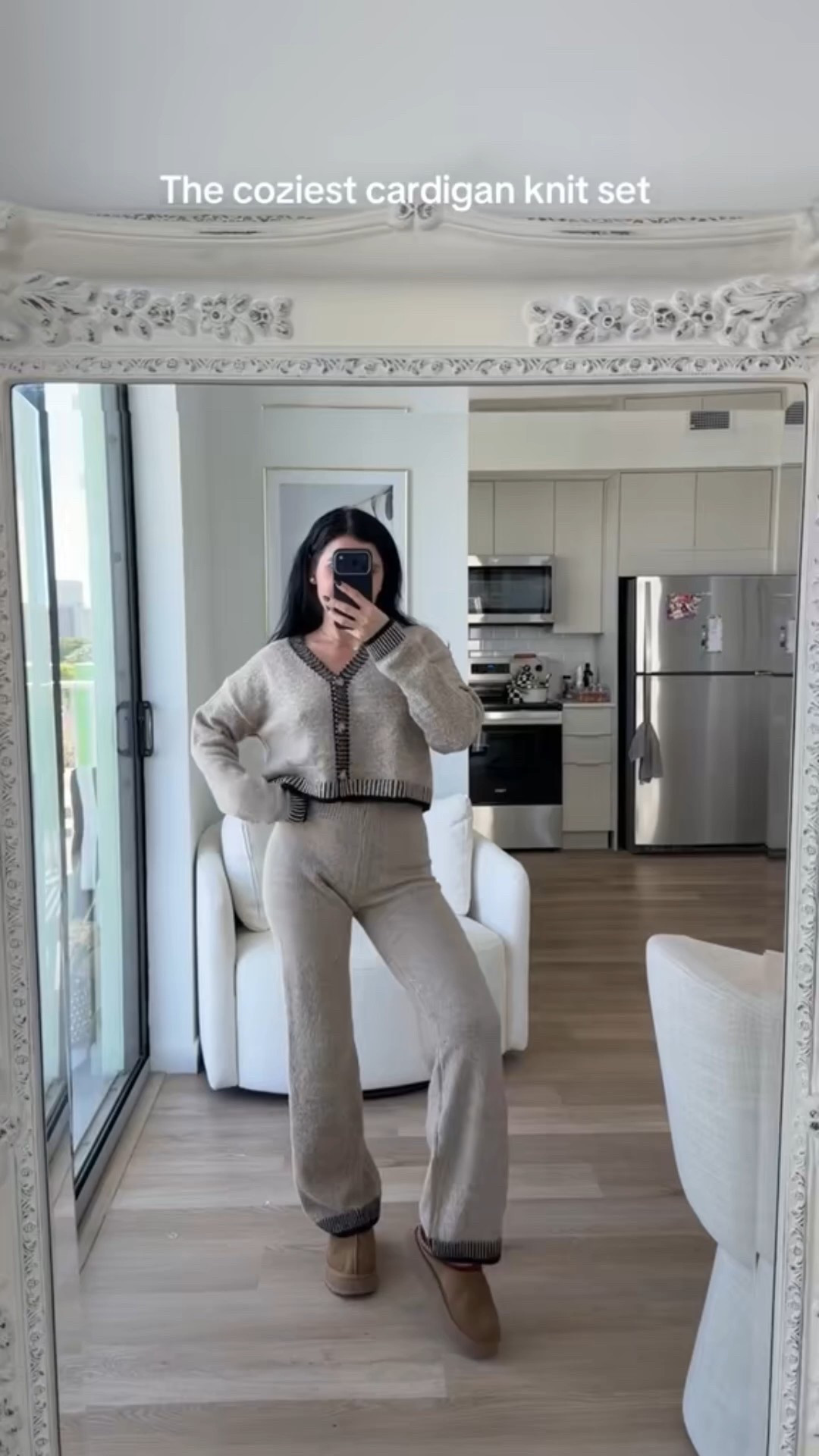 Knit thick cardigan and matching pants set for winter and fall 

#LTKFindsUnder100 #LTKootd #LTKmomlife