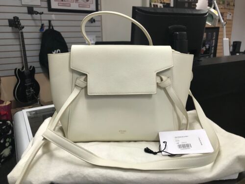 Authentic Celine Micro Belt Bag White Grained Leather Calfskin | eBay | eBay US