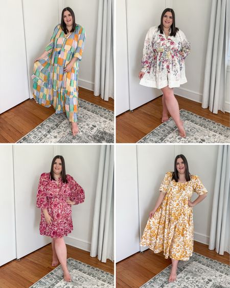 Beautiful spring dresses from Anthropologie. I am wearing size 1x in all styles, the two longer dresses run large, I would consider sizing down. 



#LTKmidsize #LTKplussize #LTKwedding