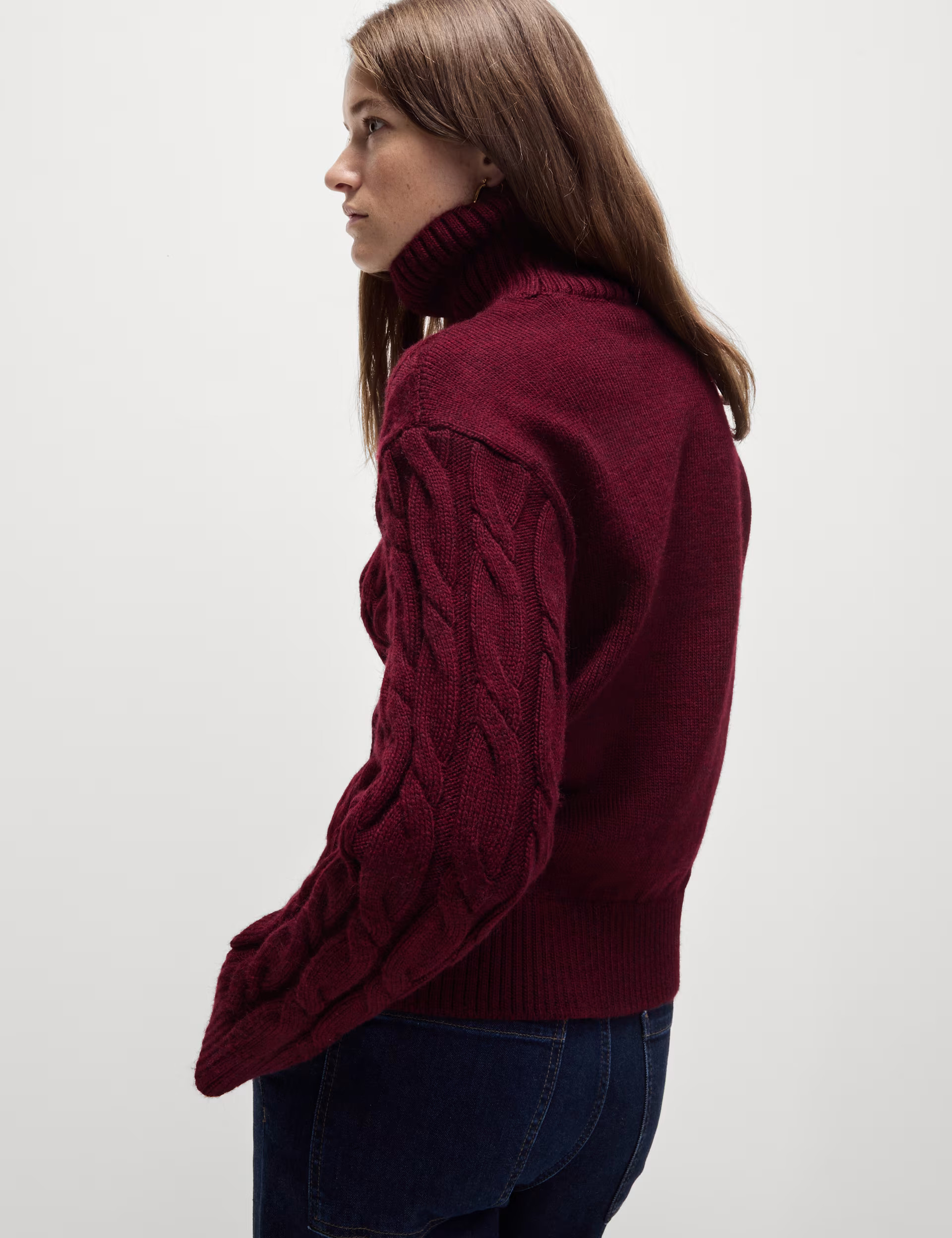 Cable Knit Roll Neck Jumper | M&S Collection | M&S | Marks & Spencer (UK)