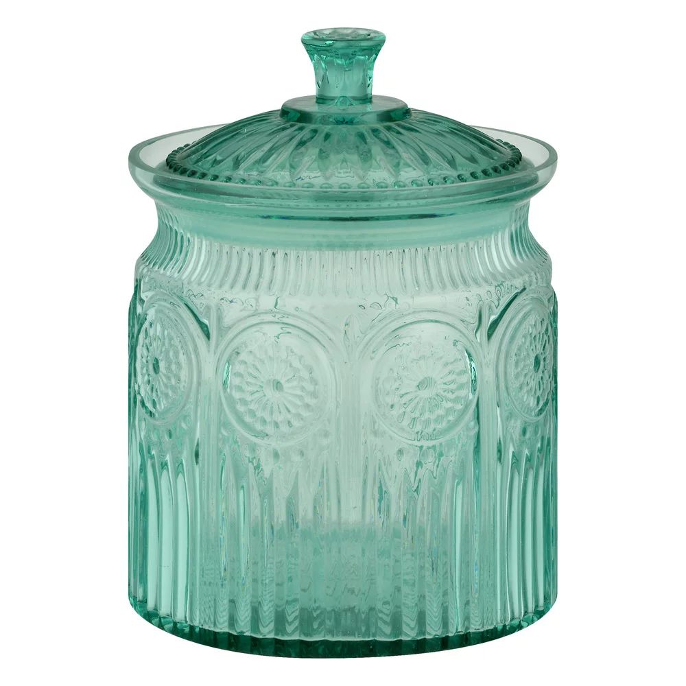 The Pioneer Woman Adeline Glass Cookie Jar, Turquoise - Walmart.com | Walmart (US)