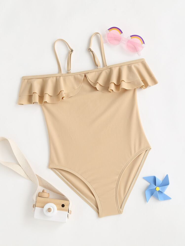 Toddler Girls Ruffle Trim One Piece Swimsuit | SHEIN