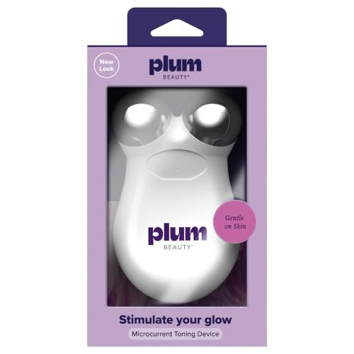 Plum Beauty Microcurrent Toning Device, Skin Tightening Face Massager | At-Home Face Lift Tool that Sculpts the Jawline & Cheeks, Smooths Fine Lines, Travel-Friendly, Self-Care Gifts for Women | Amazon (US)