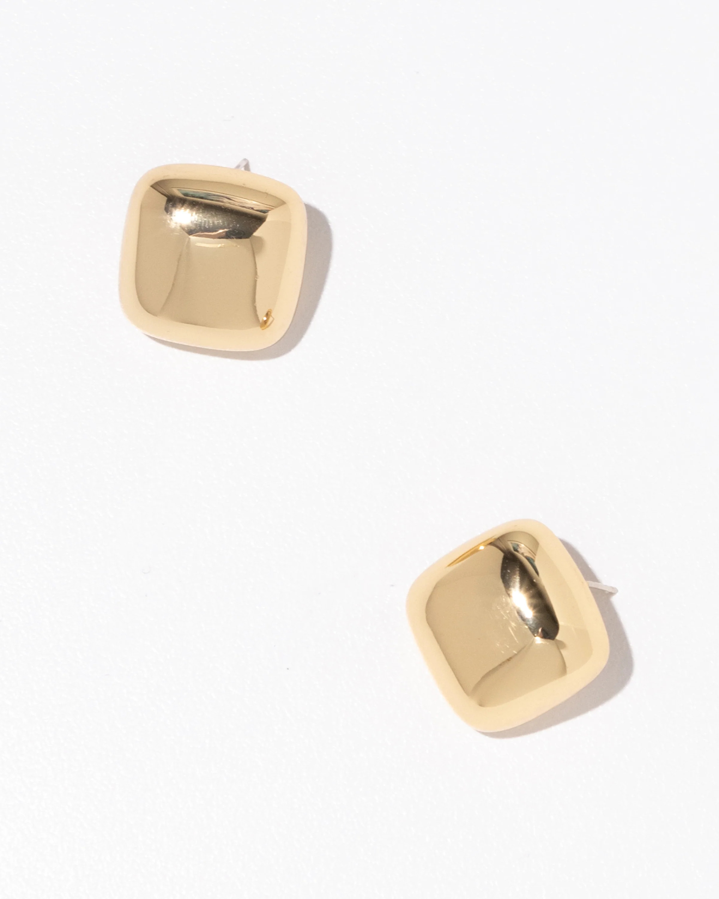 Puffed Square Stud Earrings | Few Moda