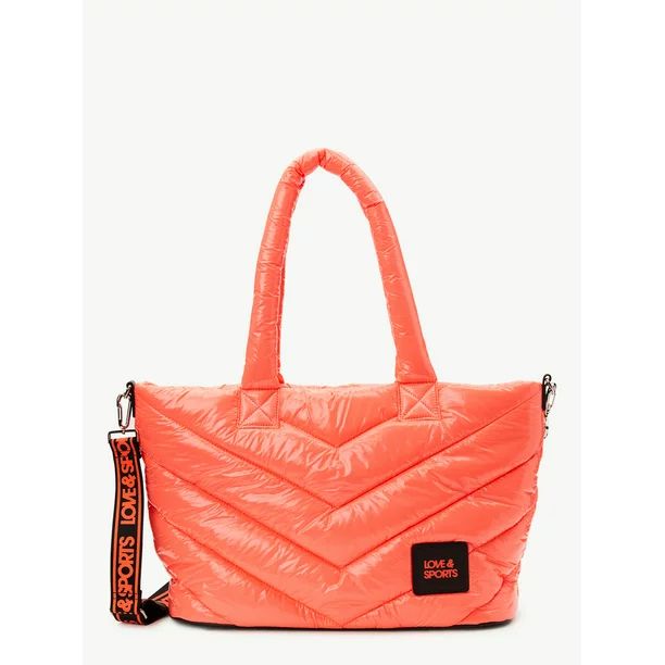 Love & Sports Women's Olivia Large Tote Bag, Orange Luster - Walmart.com | Walmart (US)