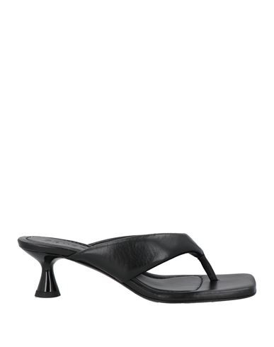 Sandro Woman Thong sandal Black Size 6.5 Leather | YOOX (US)