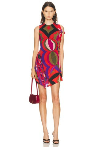 Pucci Mini Dress in Red,Purple | FWRD 