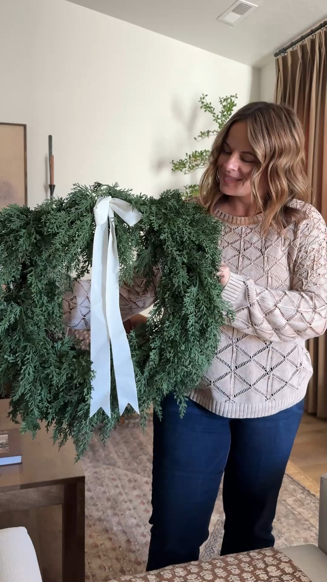 Viral Walmart Cedar Christmas wreath

#LTKSeasonal #LTKFindsUnder50 #LTKHome