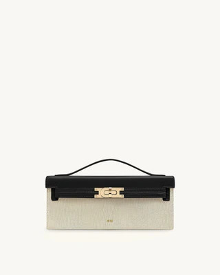 Bria Structured Top Handle Bag - Black Canvas | JW PEI US