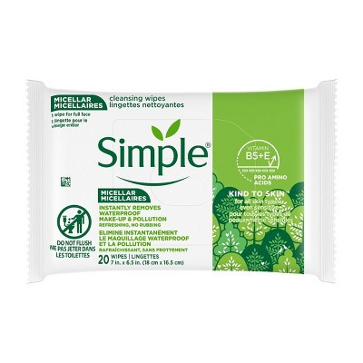 Simple Micellar Cleansing Wipes - 20ct | Target