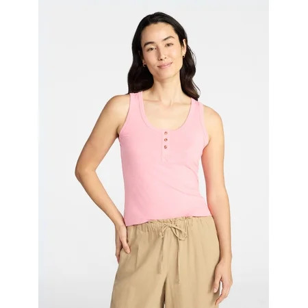 Time and Tru Women’s Slub Henley Tank Top sizes XS-XXXL | Walmart (US)