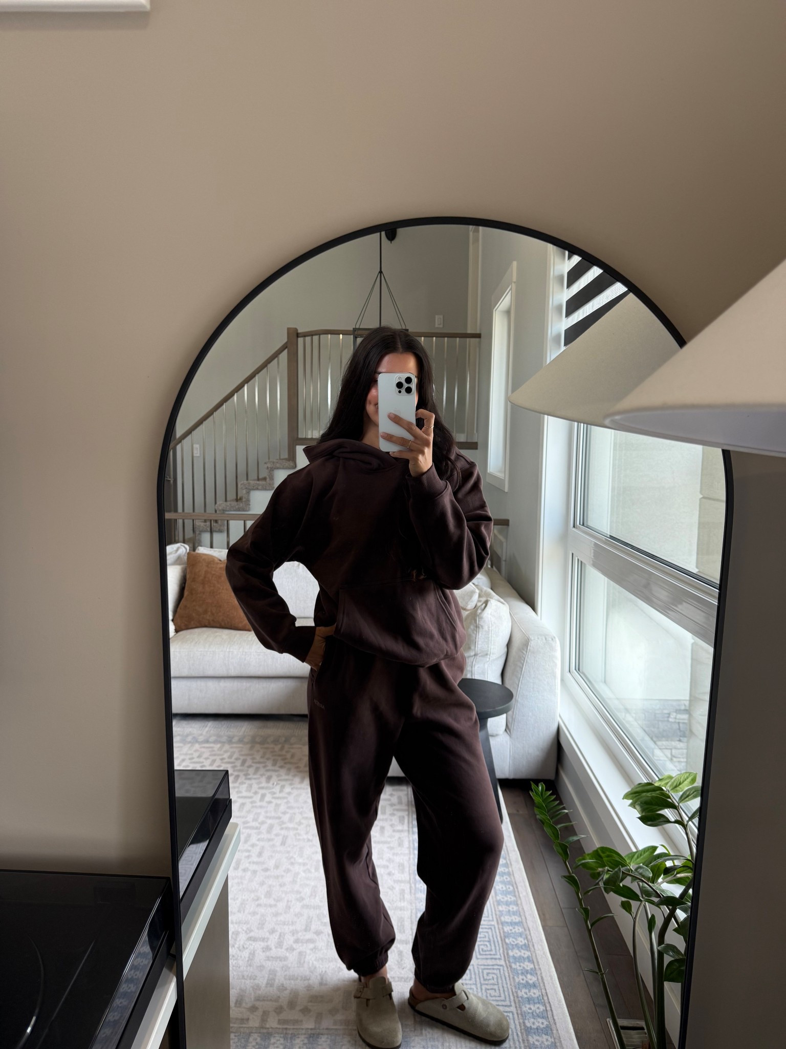 This set in brown!!! I sized up to a large in the hoodie. Medium joggers! 

#LTKcanada