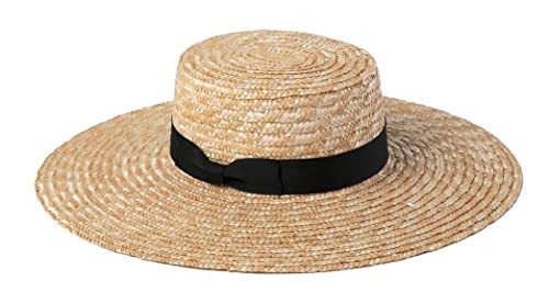 Lack of Color Women's The Spencer Wide Brimmed Straw Boater Hat (Small (55cm), Natural) | Amazon (US)