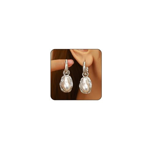 Baroque Pearl Earrings for Women Irregular Pearl Dangle Earrings Vintage Dangle Earring Bridal Wedding Jewelry | Amazon (US)