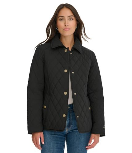 Tommy Hilfiger Women's Classic Barn Jacket Black Large | Amazon (US)