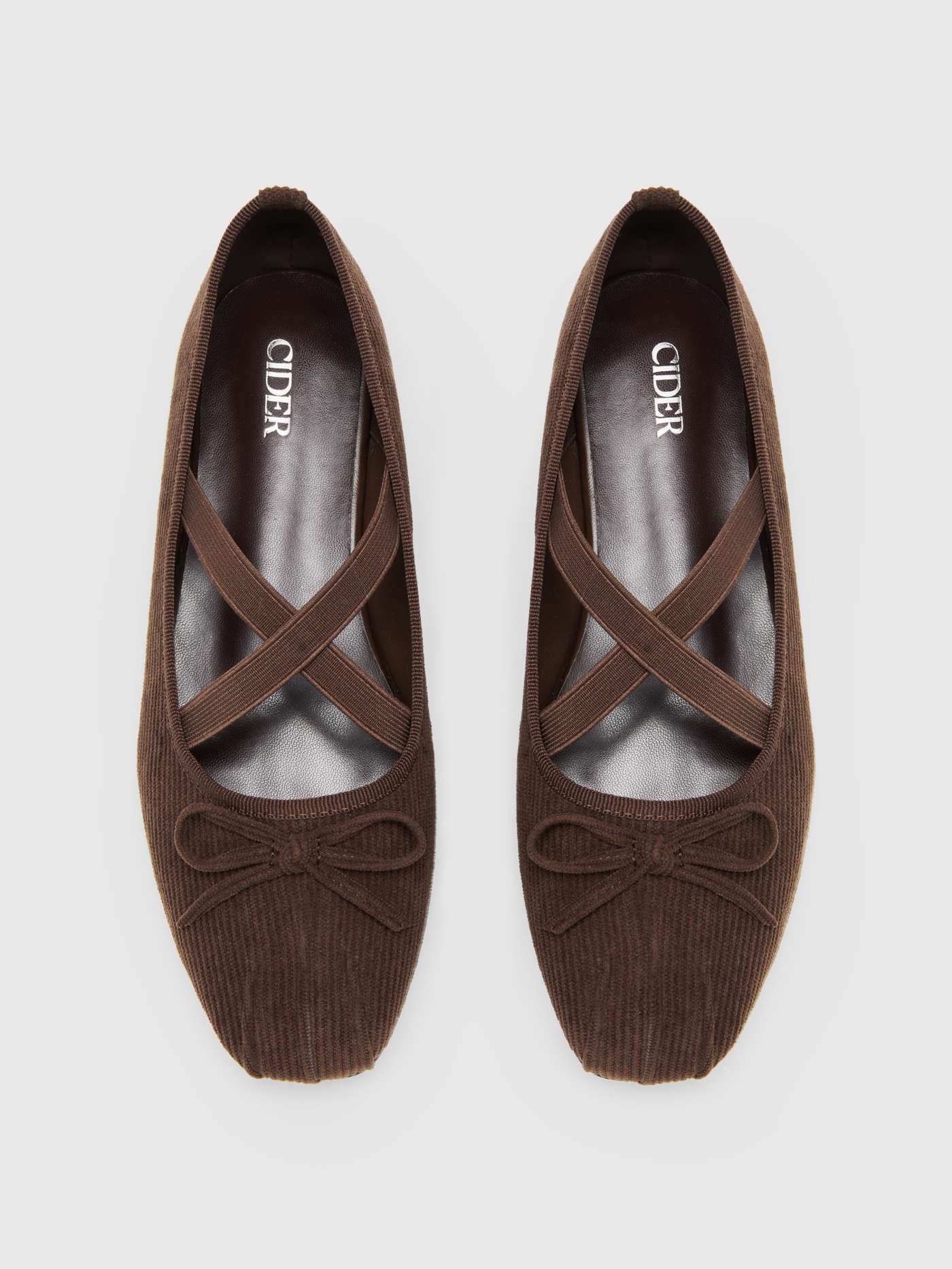 Schleife Kreuzriemen Cord Mary Jane Schuhe... | Cider