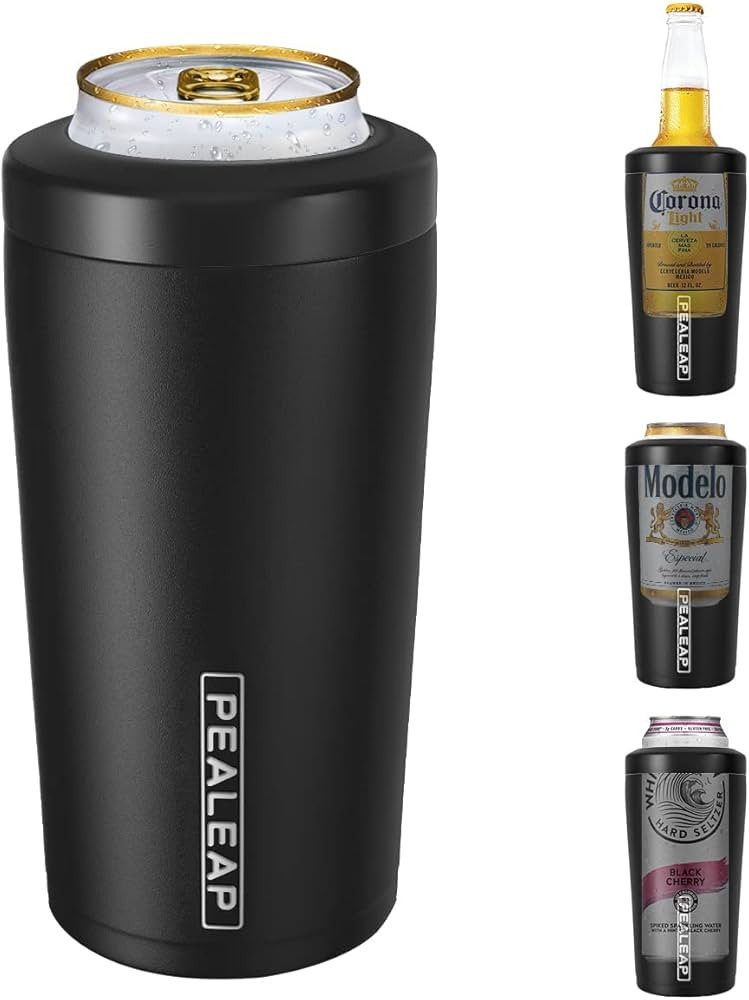 4 in 1 Insulated Slim Can Cooler for 12 OZ Cans and Beer Bottle - Keep 8 Hours Cold, Easy to Hold... | Amazon (US)