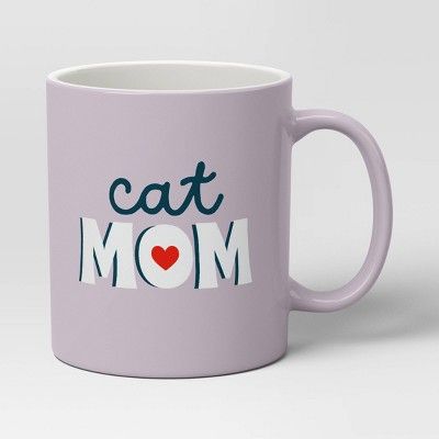 15oz Stoneware Cat Mom Mug Lavender - Room Essentials™ | Target