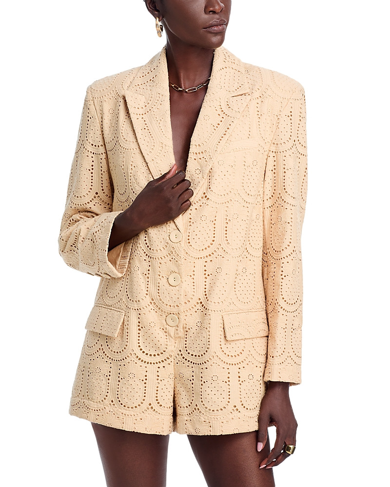 Farm Rio Eyelet Tailored Romper | Bloomingdale's (US)