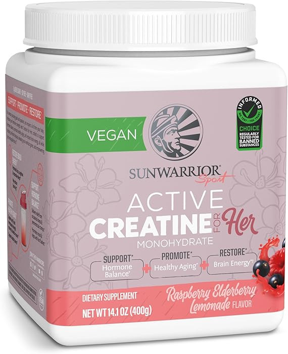 Sunwarrior Creatine for Women Monohydrate Powder Micronized Pre Workout Recovery Supplement Suppo... | Amazon (US)