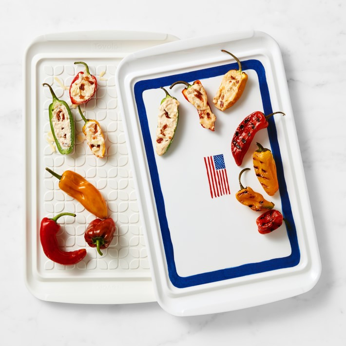 Williams Sonoma American Flag Grill Prep Trays | Williams-Sonoma