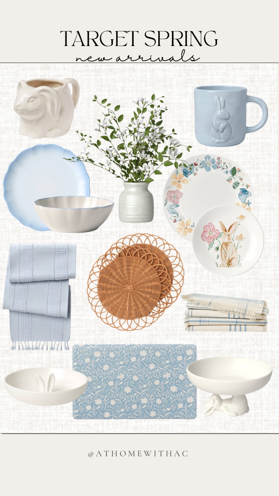 Target new spring arrivals, Easter dining, spring dining , spring table scale, blue and white decor 

#LTKhome #LTKSeasonal #LTKstyletip