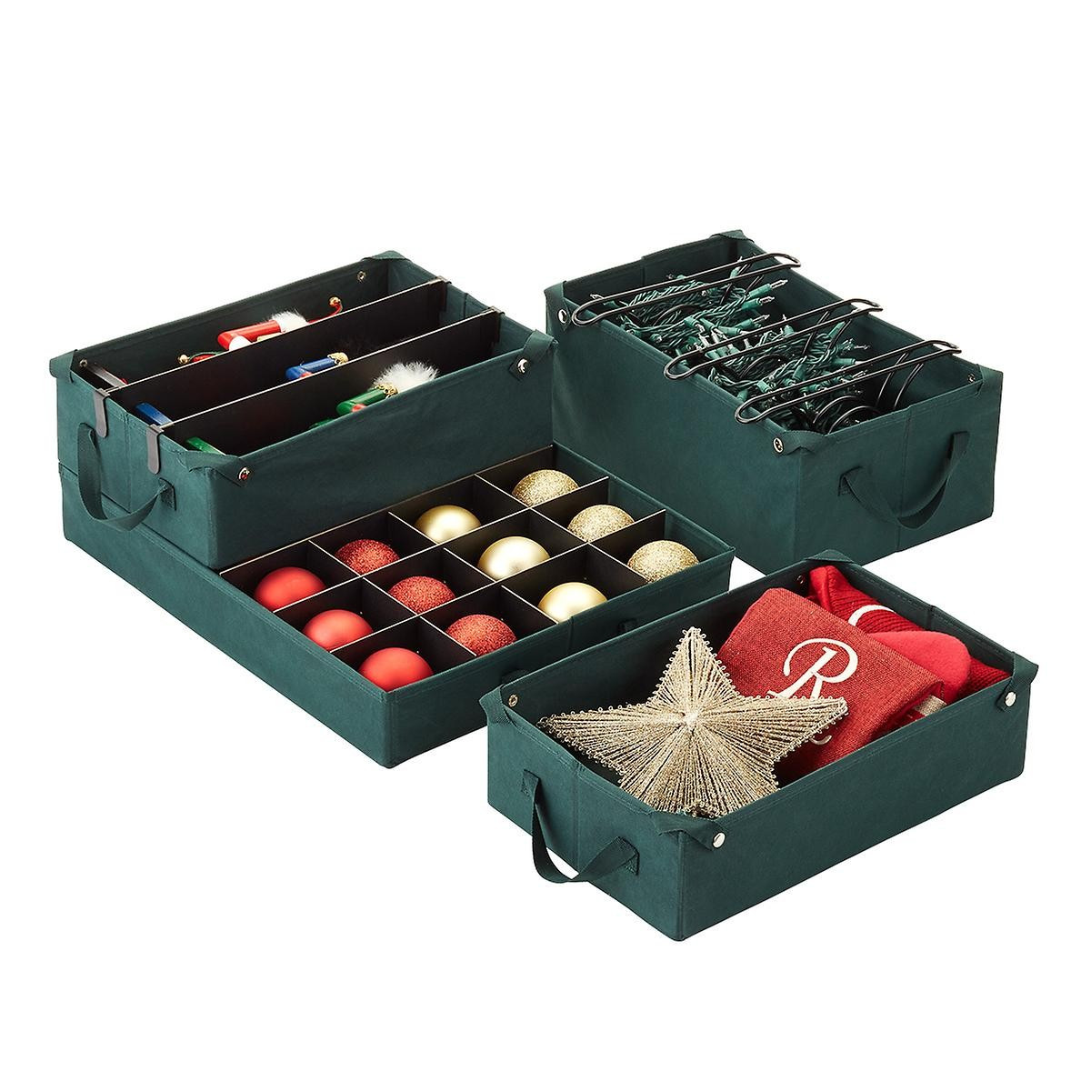 Keepsakes Drop-In Bin Green | The Container Store