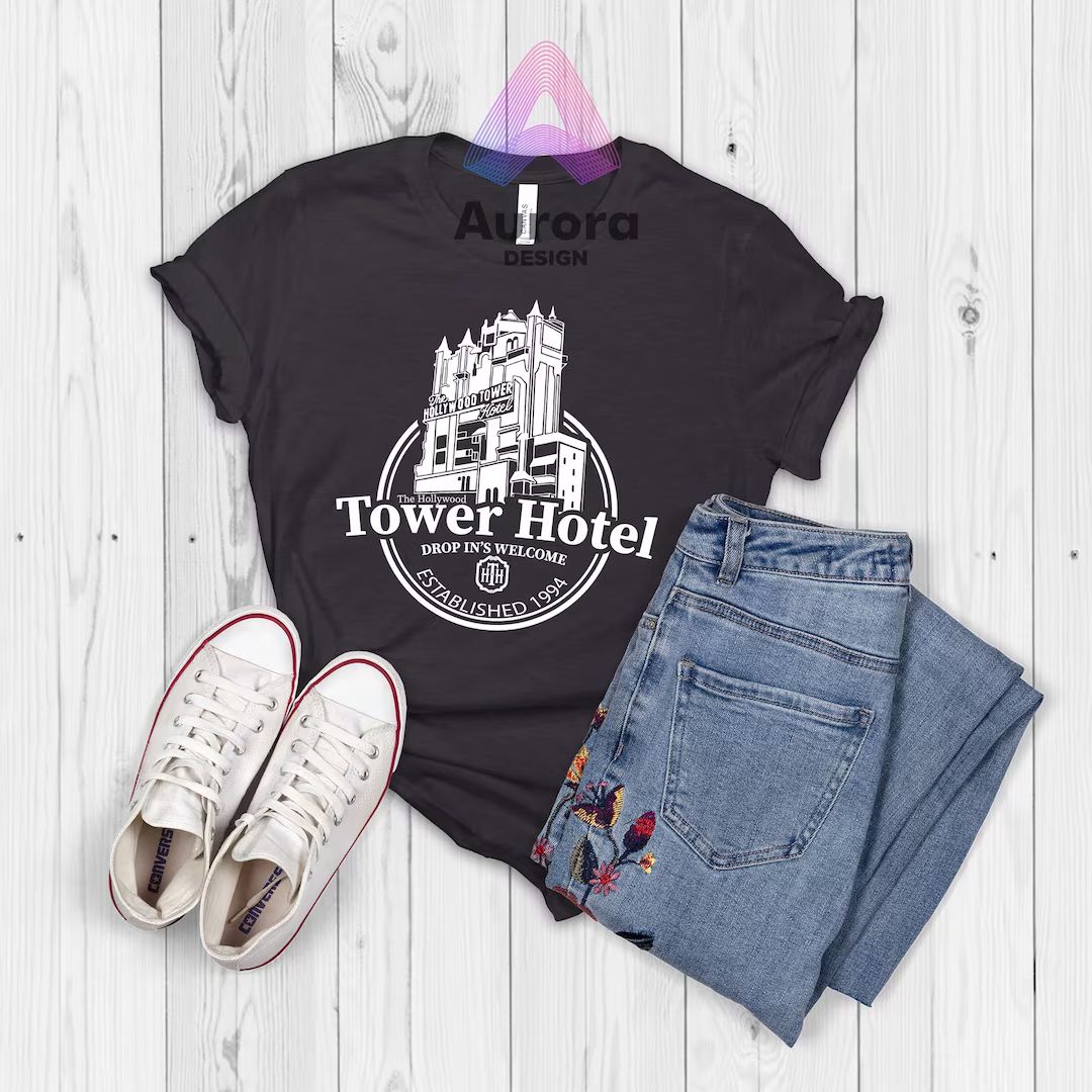 The Hollywood Tower Hotel T-Shirt, Tower of Terror Shirt, Magic Kingdom Shirt, Disney Hollywood S... | Etsy (US)