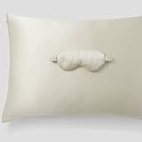 Casper Sleep Silk Pillowcase & Sleep Mask Set, Standard, Oatmilk | Amazon (US)