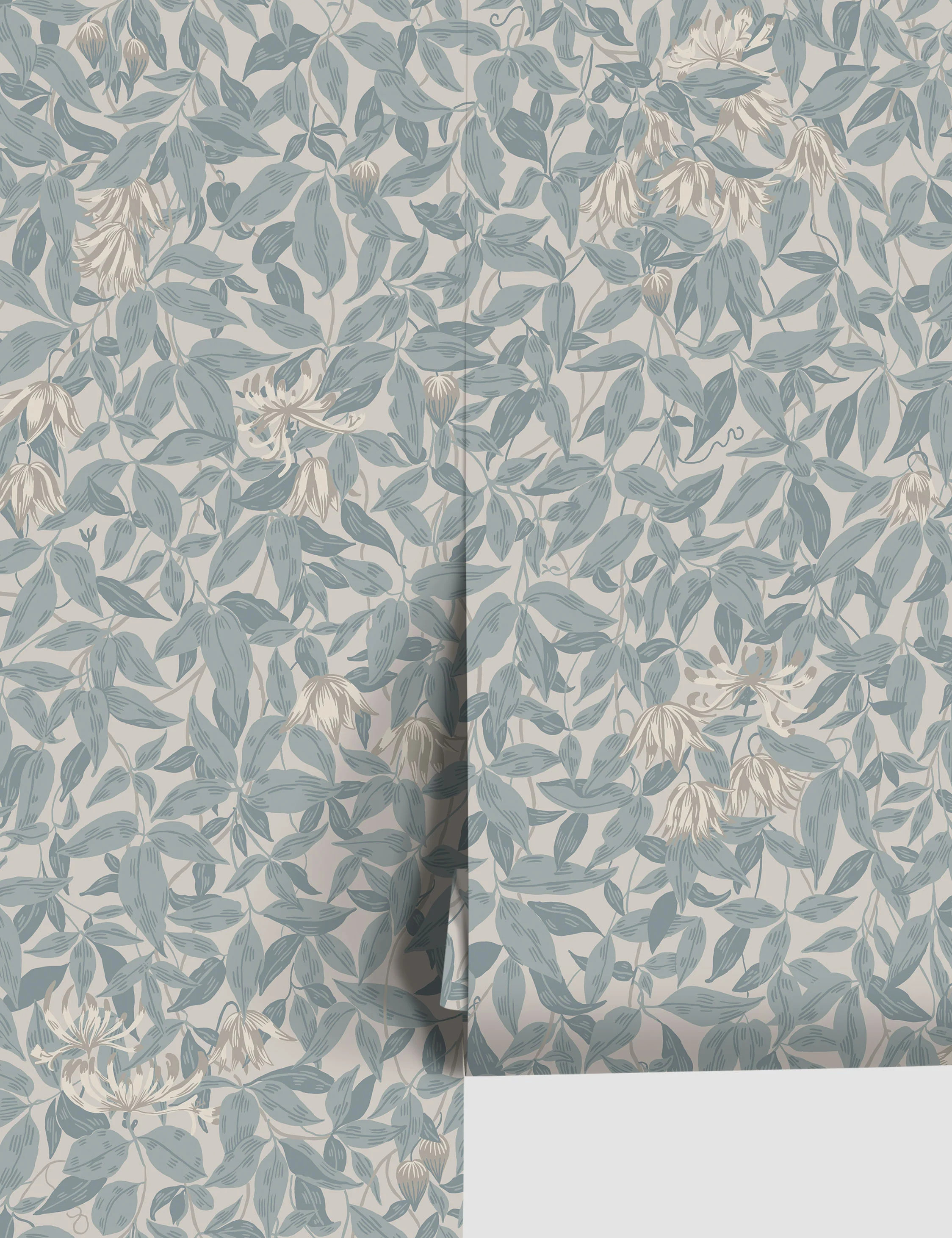 Scalamandre Linnea Wallpaper by Sandberg, Misty Blue | Lulu and Georgia 