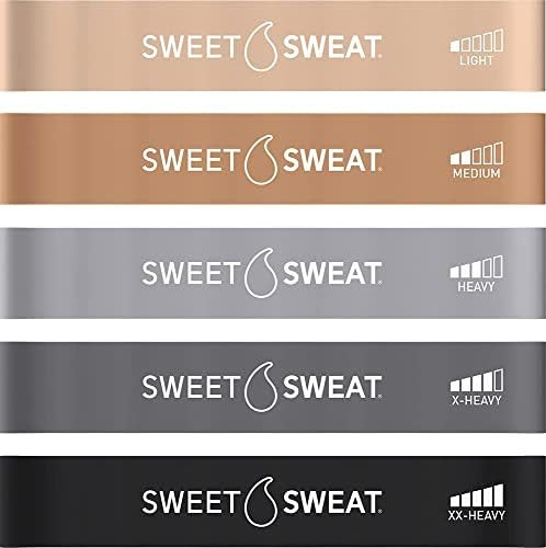 Sweet Sweat Mini Loop Resistance Bands - Set of 5 | Exercise Hip Booty Bands for Squats, Lunges, ... | Amazon (US)