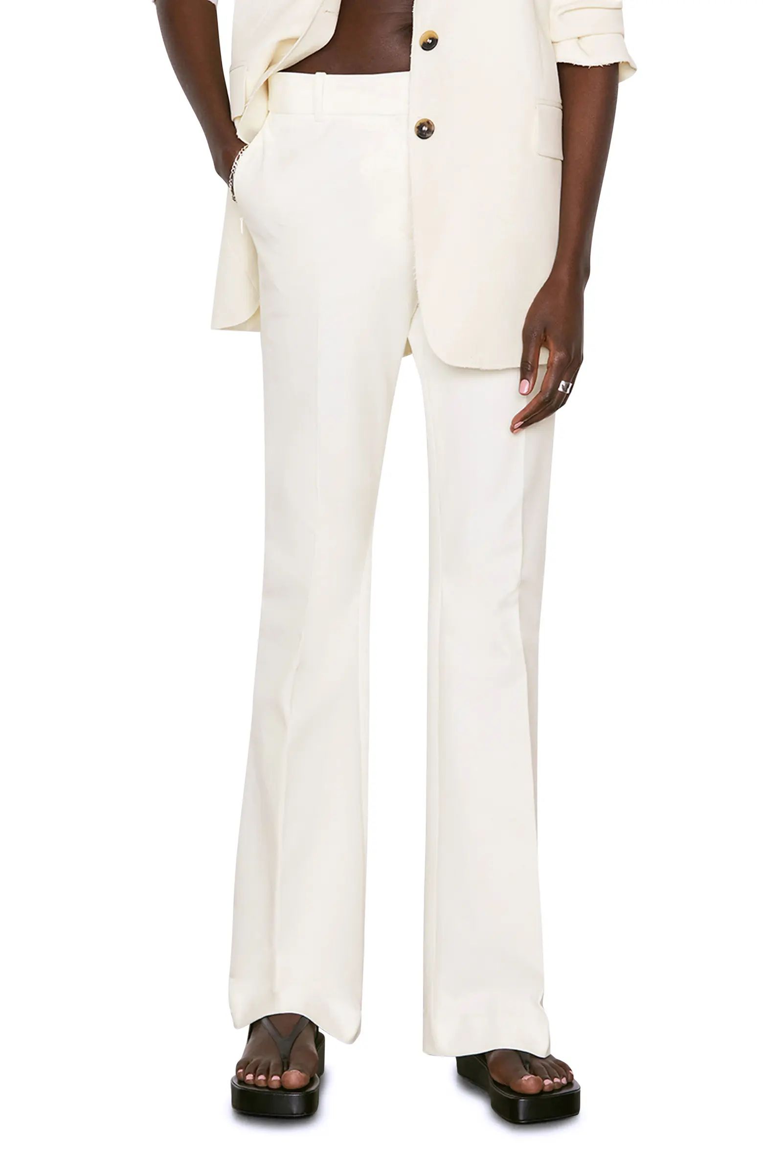 Le High Flare Stretch Cotton Trouser Pants | Nordstrom