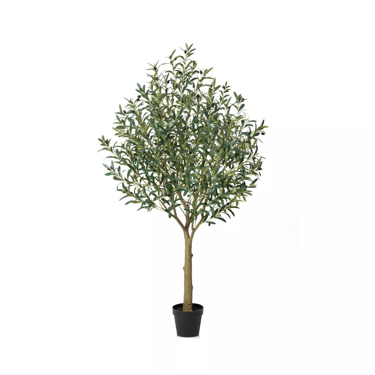 DR.Planzen 5-8FT Lush Artificial Olive Tree - UV Resistant Fake Plant with Black Fruits in 7x8" B... | Target