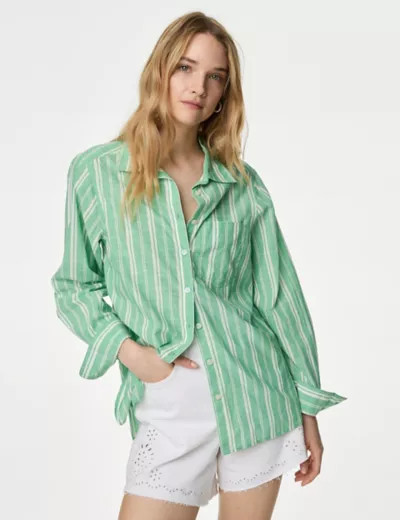 Pure Cotton Striped Shirt | Marks & Spencer (UK)