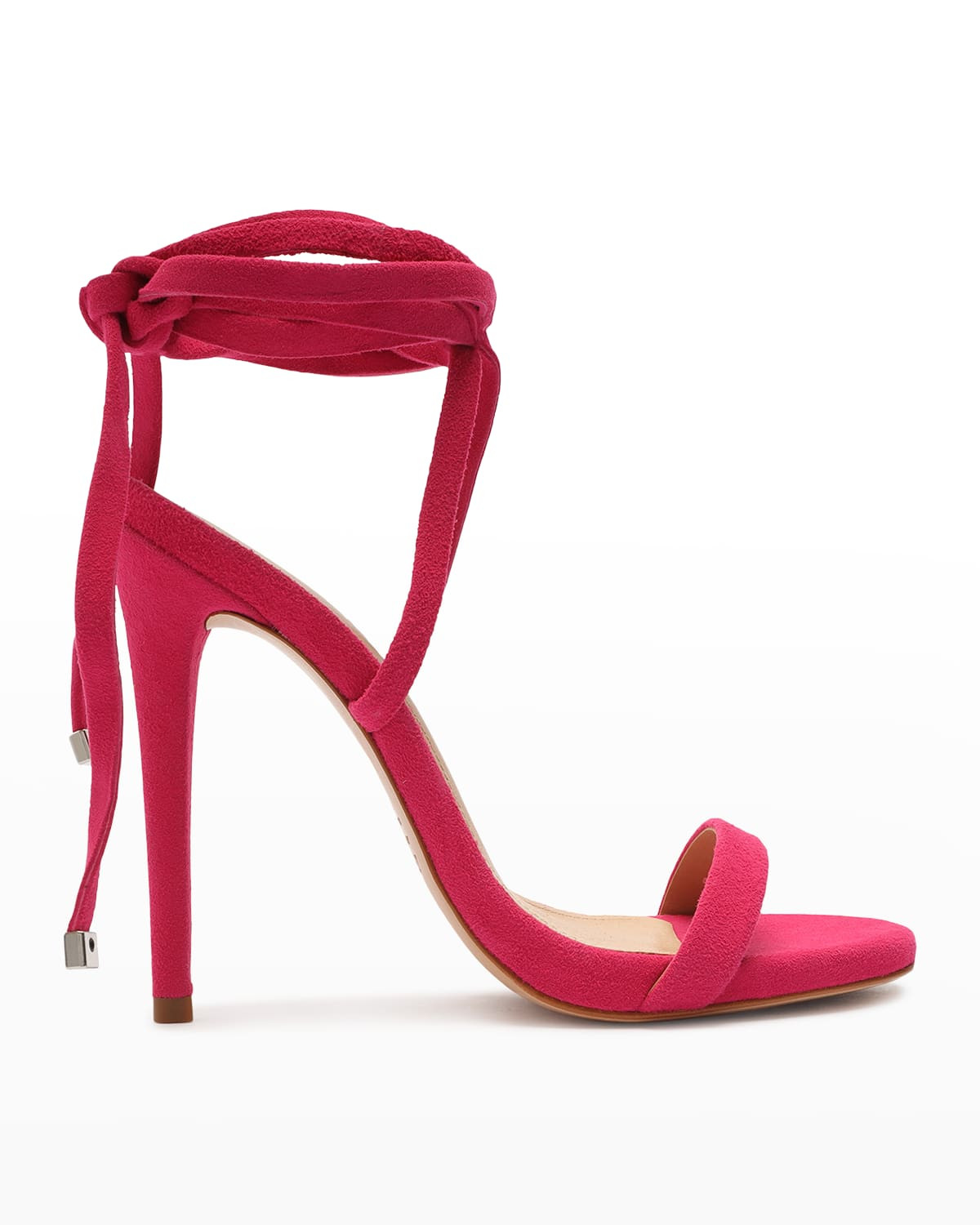 Cloe Suede Ankle-Wrap Sandals | Neiman Marcus