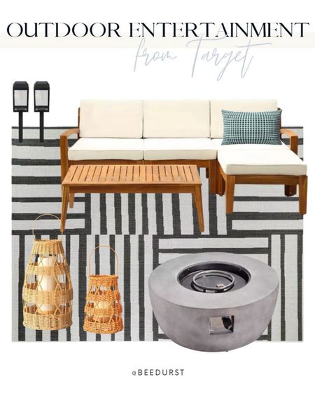 Patio furniture from target, outdoor furniture, patio decor, outdoor entertainment, outdoor dining, fire pit, outdoor rug, outdoor lighting 

#LTKHome #LTKFamily #LTKSeasonal