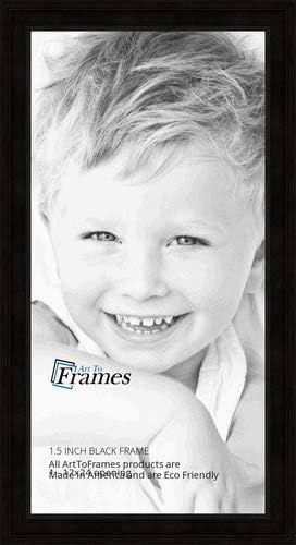 ArtToFrames 12x24 Inch Black Picture Frame, This 1.5" Custom Wood Poster Frame is Black Stain on Sol | Amazon (US)