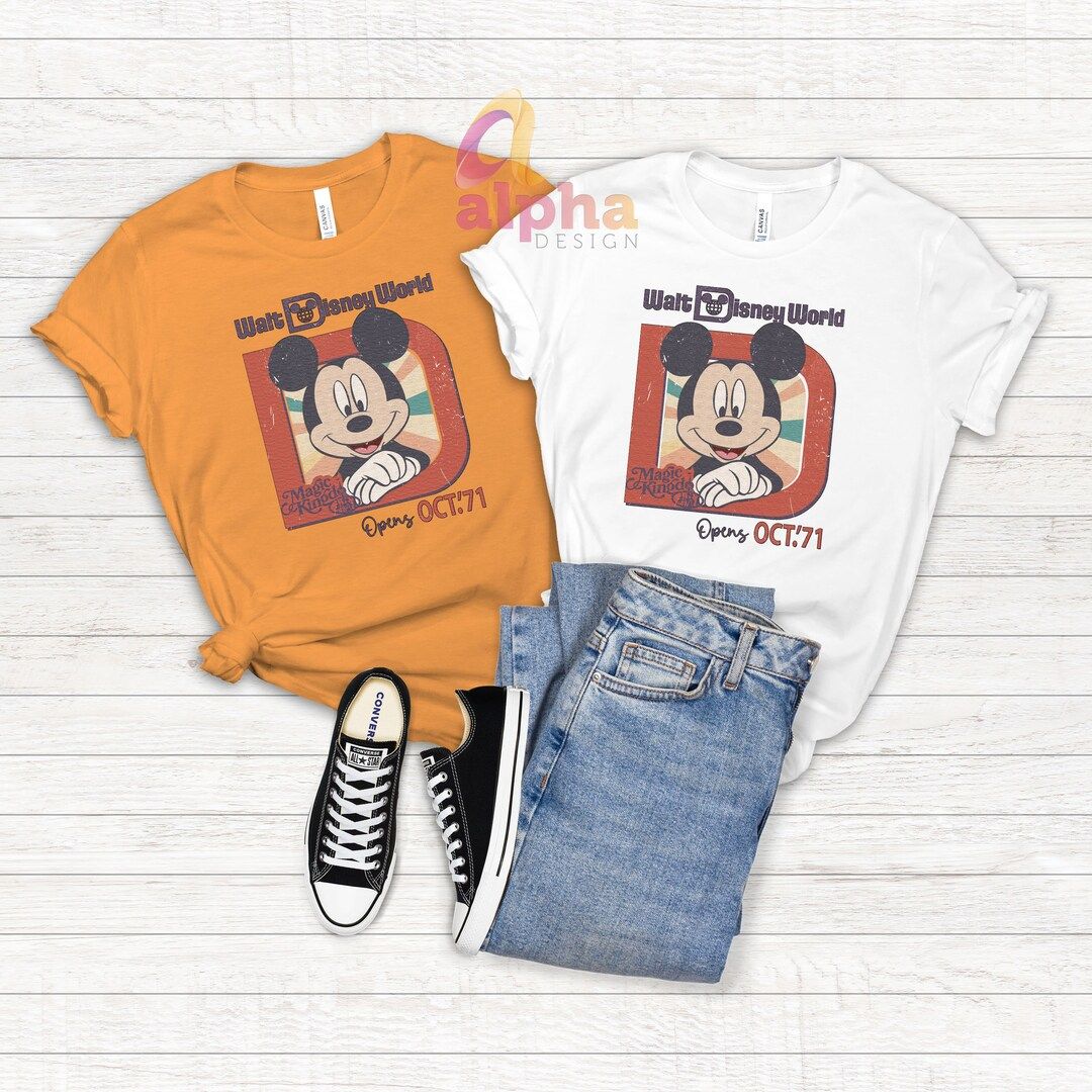Walt Disney World Vintage T-shirt, Disney Mickey Mouse Vintage Shirts, Disney Opens Oct 71 Tee, W... | Etsy (US)