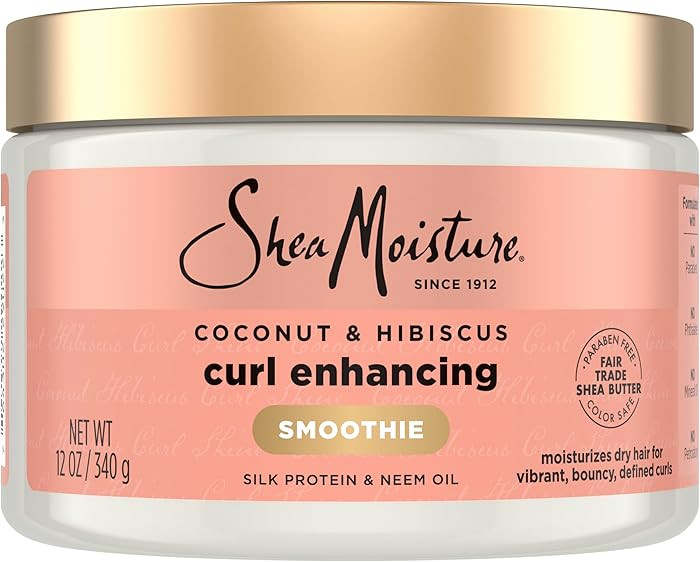 SheaMoisture Crema Smoothie para Definir Rizos de Coco y Hibisco para Cabello Grueso y Rizado, Li... | Amazon (US)