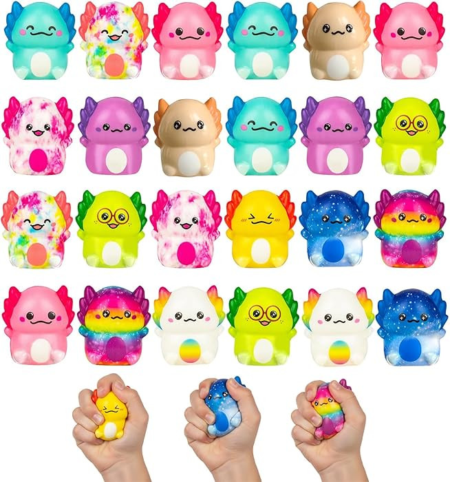 Axolotl Squishy Toys – Soft Slow Rising Stress Relief Sensory Fidget Toys for Kids Boys Girls ... | Amazon (US)