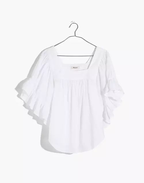 Flutter-Sleeve Butterfly Top | Madewell