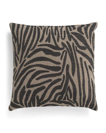Made In Usa 22x22 Arusha Zebra Woven Pillow | TJ Maxx