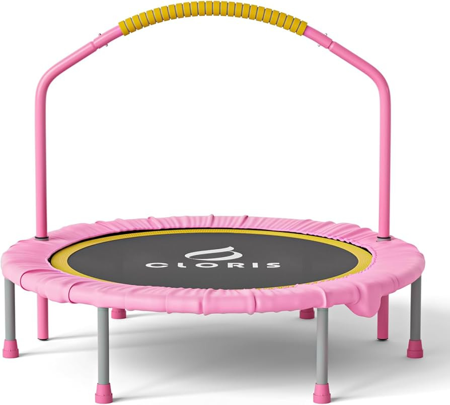 CLORIS 38''/40"/48'' Foldable Fitness Trampoline - Max Load 220lb/400 lb/450lb, Rebounder with Ad... | Amazon (UK)