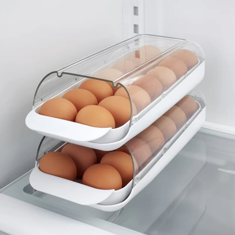 YouCopia® FridgeView® Rolling Egg Holder, Stackable Egg Carton for Fridge Storage | Wayfair North America