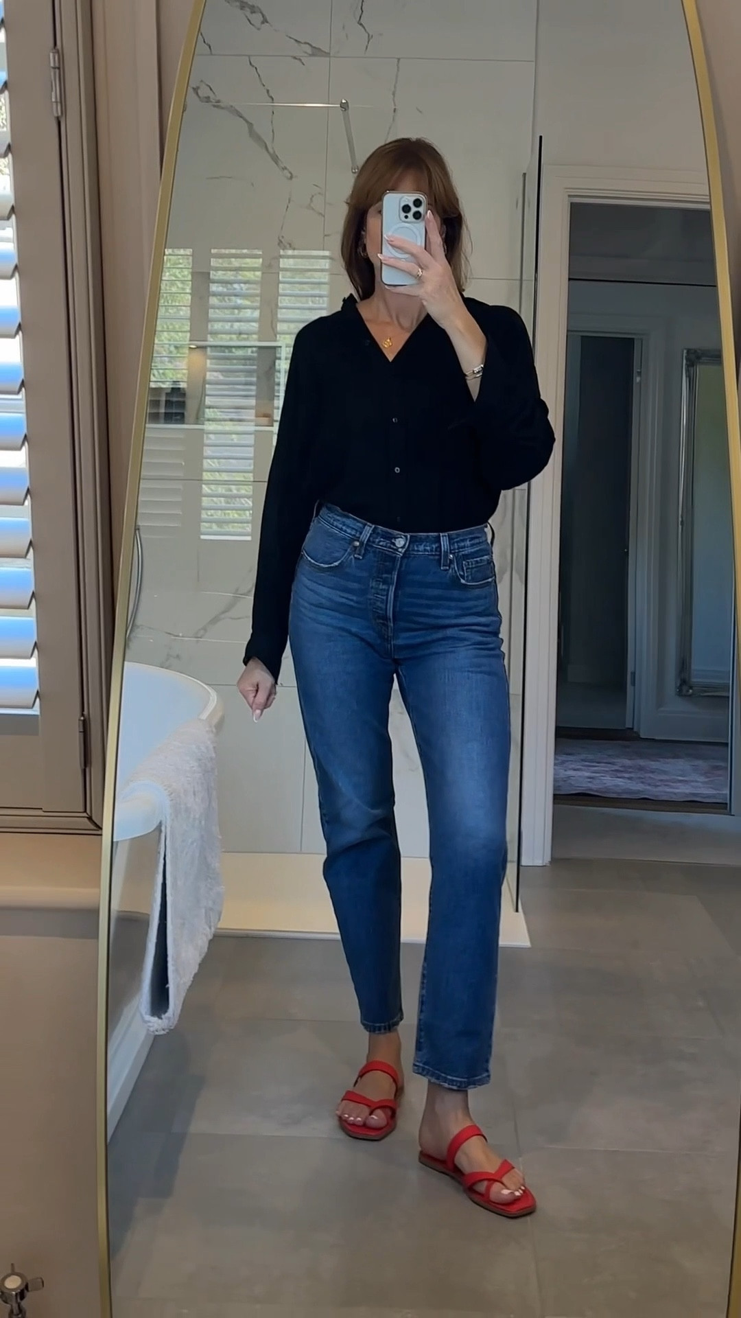 Levi’s straight cropped 28/30
Black linen blend shirt size S
Red sandals

#LTKuk #LTKsummer #LTKstyletip