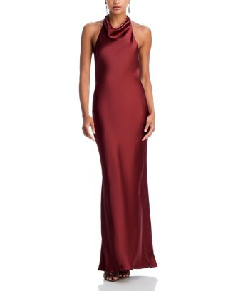 Charmeuse Halter Neck Long Dress - Exclusive | Bloomingdale's (US)