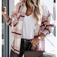 Light Pink Shacket Vintage Hoodie Y2K Aesthetic Sweater Womens Clothing Flannel Retro Plaid Oversize | Etsy (CAD)