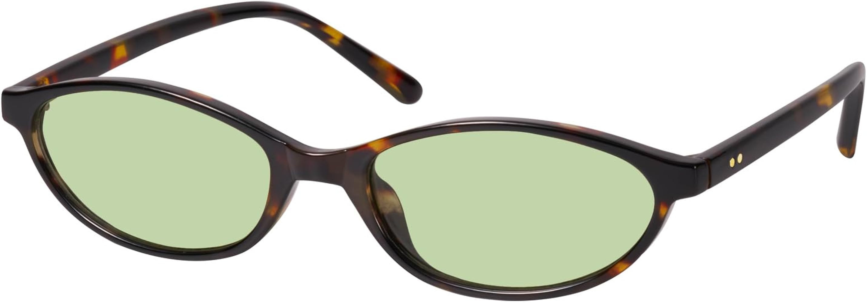 mosanana Retro Oval Sunglasses for Women Trendy Cat Eye Y2K 90s Sunnies MS52587 | Amazon (US)